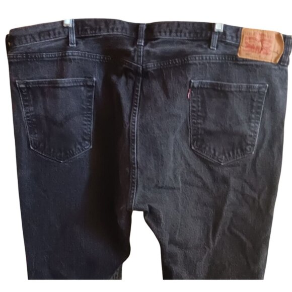 Men's 52x30 Levis 501 Jeans Black Denim Buttonfly - Picture 5 of 6